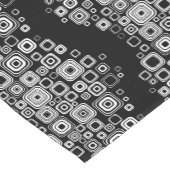 Chemin De Table Court Rétros carrés noirs et blancs (Coin)