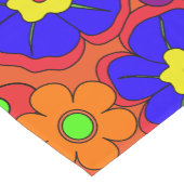 Chemin De Table Court Rétros fleurs de hippie (Coin)