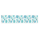 Chemin De Table Court Roches d'art Abstrait rétro Turquoise (Horizontal)