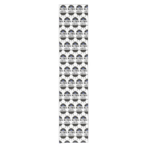 Chemin De Table Court Roi Du Grill, Couronne Bleue Noire