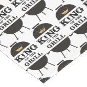 Chemin De Table Court Roi Du Grill, Couronne D'Or Noir (Coin)