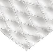 Chemin De Table Court Romantique Blanc Faux Cuir (Coin)