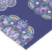 Chemin De Table Court Rosace bleue (Coin)