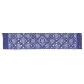 Chemin De Table Court Rosace bleue (Horizontal)