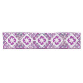 Chemin De Table Court Rosace rouge cardinale et flocon de neige (Horizontal)