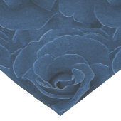 Chemin De Table Court Rose bleu velours (Coin)