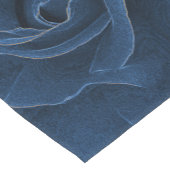 Chemin De Table Court Rose bleu velours (Coin)