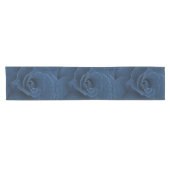 Chemin De Table Court Rose bleu velours (Horizontal)