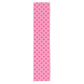 Chemin De Table Court Rose Chaud Sur Pois Rose Design Motif (Devant)