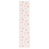 Chemin De Table Court Rose Gold Snowflakes en blanc (Devant)