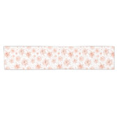 Chemin De Table Court Rose Gold Snowflakes en blanc (Horizontal)