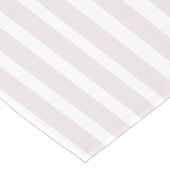 Chemin De Table Court Rose pastel rayé (Coin)