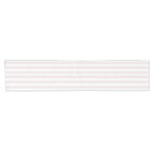 Chemin De Table Court Rose pastel rayé (Horizontal)