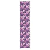 Chemin De Table Court Roses roses et violettes (Devant)