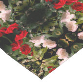 Chemin De Table Court Roses Rouge et Blanc trempés Abstraits (Coin)