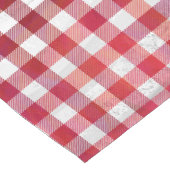 Chemin De Table Court Rouge et blanc À damiers plaid (Coin)