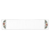 Chemin De Table Court Rouge et blanc Noël Floral Swag Joyeux Noël (Horizontal)