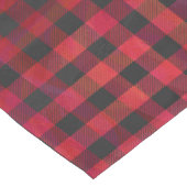 Chemin De Table Court Rouge et noir À damiers plaid (Coin)