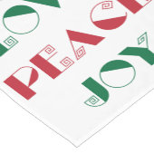 Chemin De Table Court Rouge moderne, Vert et blanc Amour, Paix, Texte de (Coin)