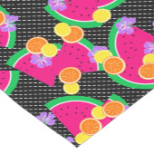 Chemin De Table Court Rouge pastèque Lémons jaunes Tropical (Coin)