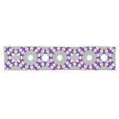 Chemin De Table Court Royal violet gris blanc Cercles connectés Motif (Horizontal)