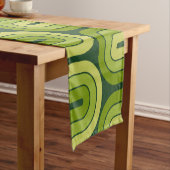 Chemin De Table Court Ruban de conception géométrique rétro (In Situ)