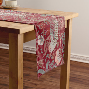 Chemin De Table Court Ruban en satin court William Morris Strawberry Thi