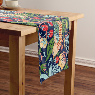 Chemin De Table Court Ruban en satin William Morris Strawberry Thief Cou
