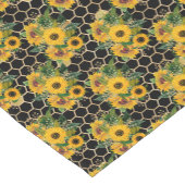 Chemin De Table Court Ruche de tournesol en nid d'abeille doré (Coin)