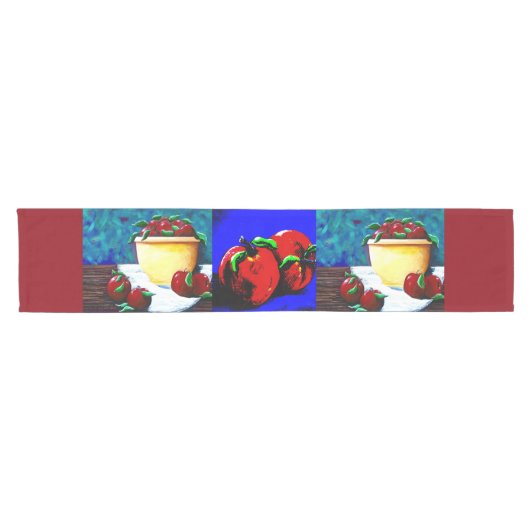 Chemin De Table Court Runner de table Apple Abstrait (Horizontal)