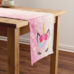 Chemin De Table Court Runner de table de Parties scintillant Unicorn Omb