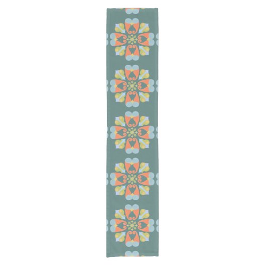 Chemin De Table Court Runner de table florale (Devant)