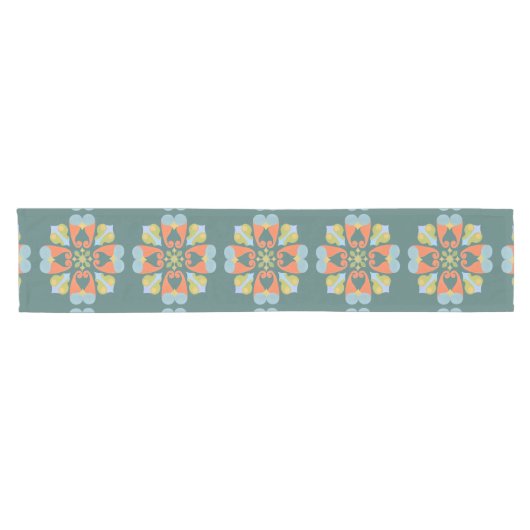 Chemin De Table Court Runner de table florale (Horizontal)