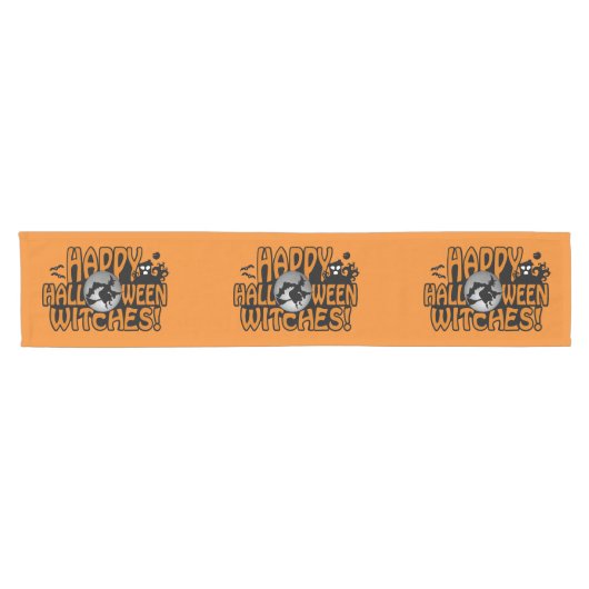 Chemin De Table Court Runner de table Halloween Witch (Horizontal)