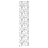 Chemin De Table Court Runner de table - Motif floral noir et blanc (Devant)
