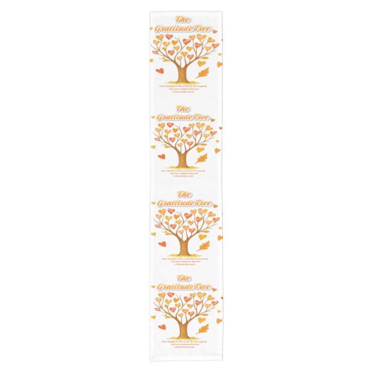 Chemin De Table Court Runner de table 'The Gratitude Tree' (Devant)