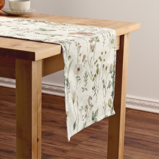 Chemin De Table Court Runner table Meadow Fleur sauvage rustique (In Situ)