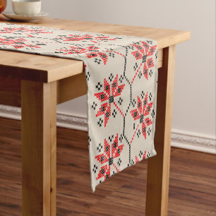 Chemin De Table Court Runner table Motif brodé traditionnel