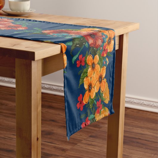 Chemin De Table Court Runner table Personnalisable Fleurs d'automne (In Situ)