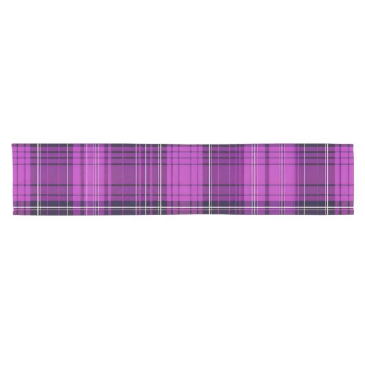 Chemin De Table Court Runner table Plaid violet (Horizontal)