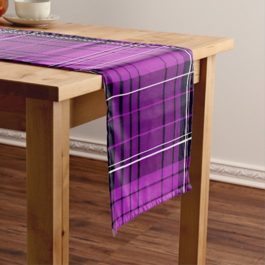 Chemin De Table Court Runner table Plaid violet (In Situ)