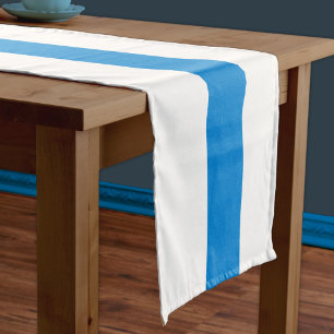 Chemin De Table Court Russie libre - Anglais - Bleu blanc Drapeau