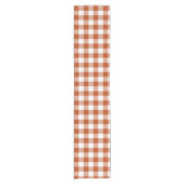 Chemin De Table Court Rust Red Plaid Gingham Table Runner (Devant)