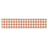 Chemin De Table Court Rust Red Plaid Gingham Table Runner (Horizontal)