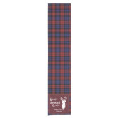 Chemin De Table Court Rusti Plaid Tartan Christmas Clan MacLachlan (Devant)