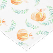 Chemin De Table Court Rustic Country Watercolor Citrouilles & Laurels (Coin)