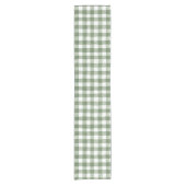 Chemin De Table Court Rustic Green Buffalo Check Holiday Table Runner (Devant)