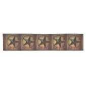 Chemin De Table Court rustique chic grange bois texas étoile western mar (Horizontal)