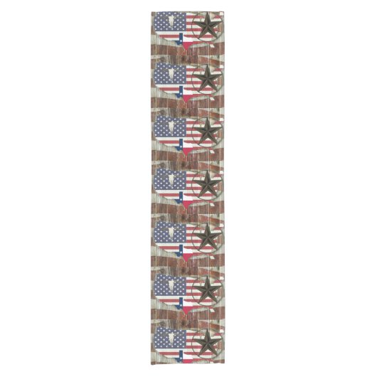 Chemin De Table Court Rustique Texas Lone Star Texas Long Horn (Devant)