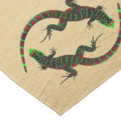 Chemin De Table Court Rustique Yin Yang Lizards (Coin)